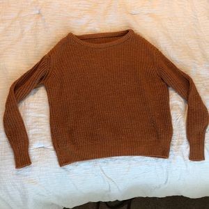 Orange knit sweater